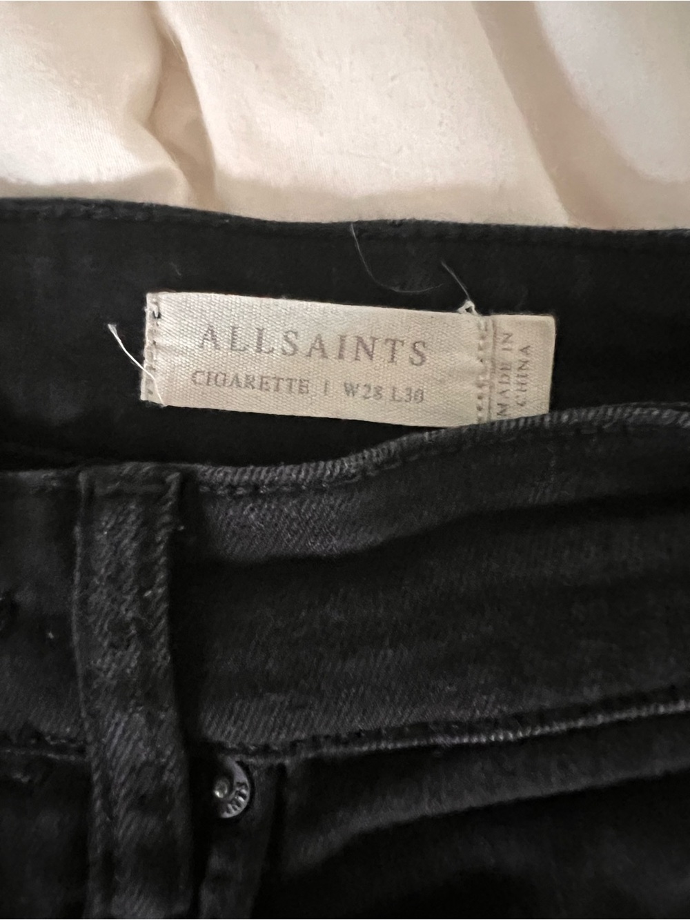 All Saints Skinny Cigarette Jeans — Black
